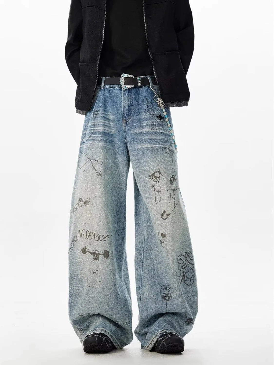 Spiderweb Graphic Jeans
